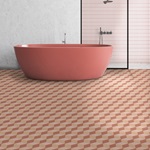  Interior Pictures of Pink, Orange rust Diamond 325 from the Moduleo Moods collection | Moduleo